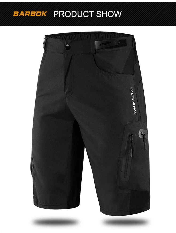 WOSAWE Riding Motorcycle Shorts Beach Downhill MTB Biker Sports Leisure Pants Reflective Motorbike Moto Cycling Shorts Pants
