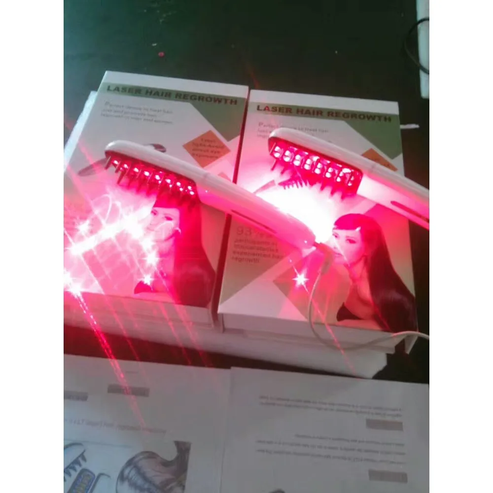 

2019 Portable low level therapy hair regrowth laser comb with 16 diodes laser for personal home use