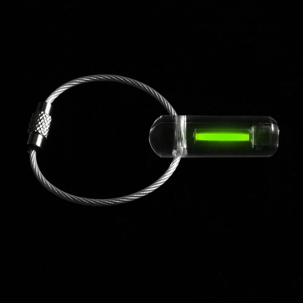 Многофункциональный походный Открытый EDC инструмент автоматический светящийся Тритий брелок зажим-Карабин брелок ночной само светящийся брелок для ключей - Цвет: Зеленый