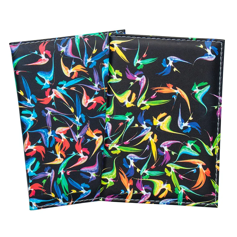 Colored bird Fashion and standard size passport cover waterproof solid pu leather holder with traveling | Багаж и сумки