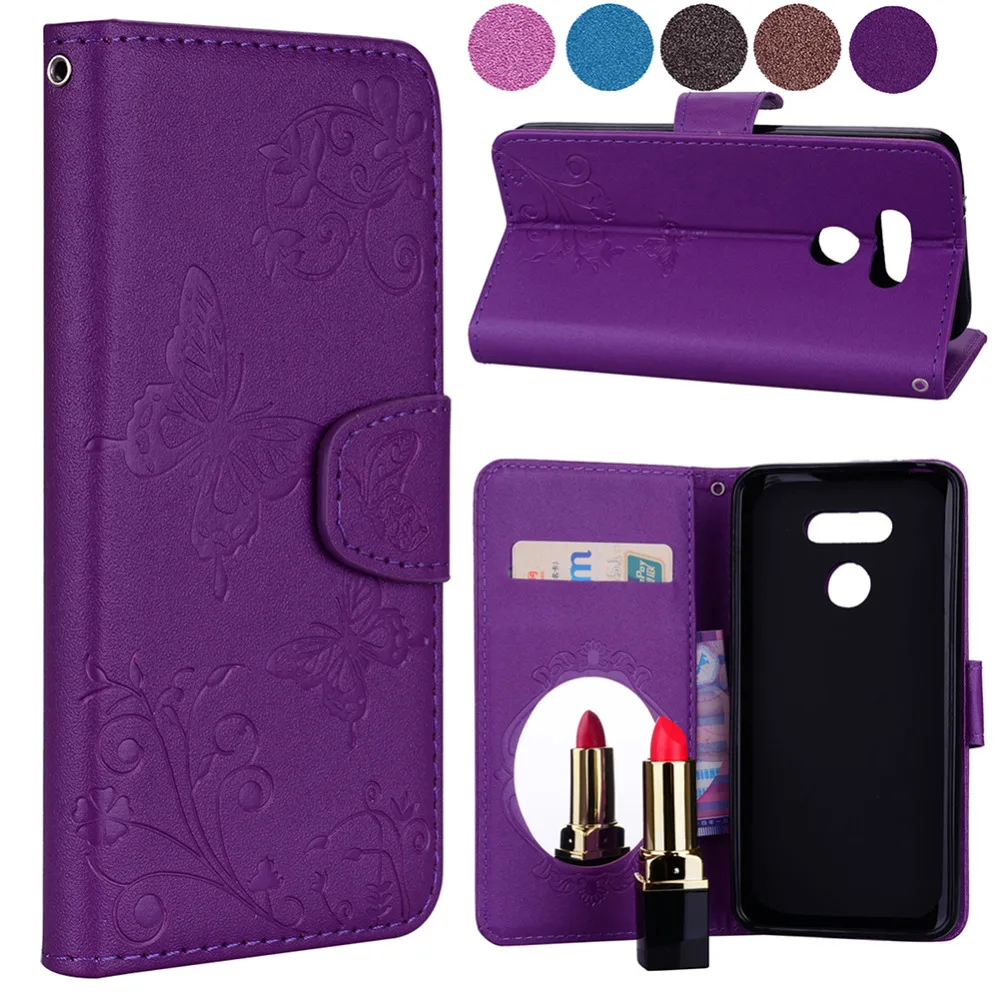 flip case for LG G6Mirror Case Pu leather Wallet+Card Slot Cover Makeup Phone Cases | Мобильные телефоны и аксессуары
