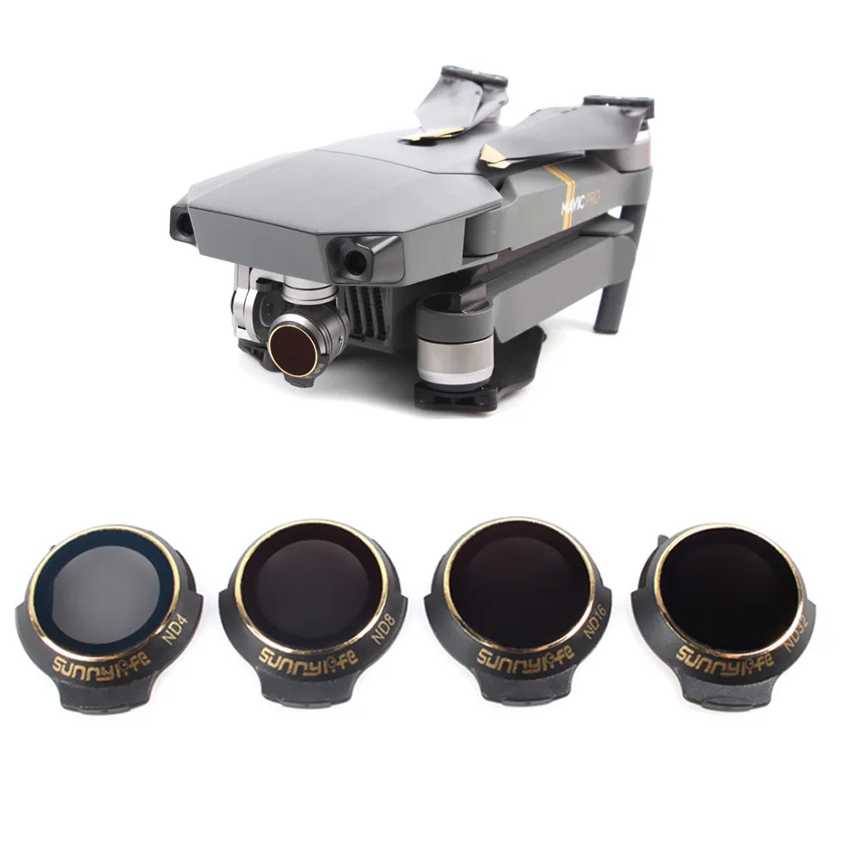 Для DJI Mavic Pro Профессиональный/Платиновый фильтр нейтральной плотности объектива ND4 ND8 ND16 ND32 набор фильтров комплект дронов Sunhood аксессуары