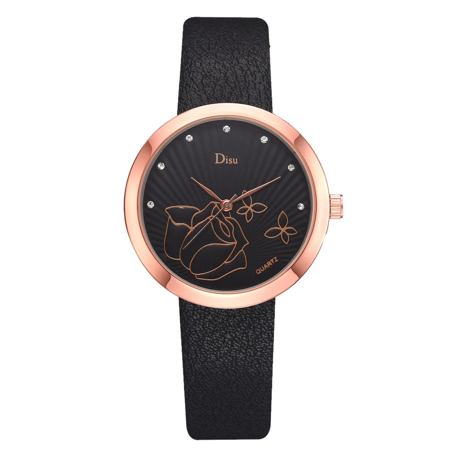 Женские повседневные часы розовый циферблат с бабочкой кварцевые Wd3sea 2019|Женские