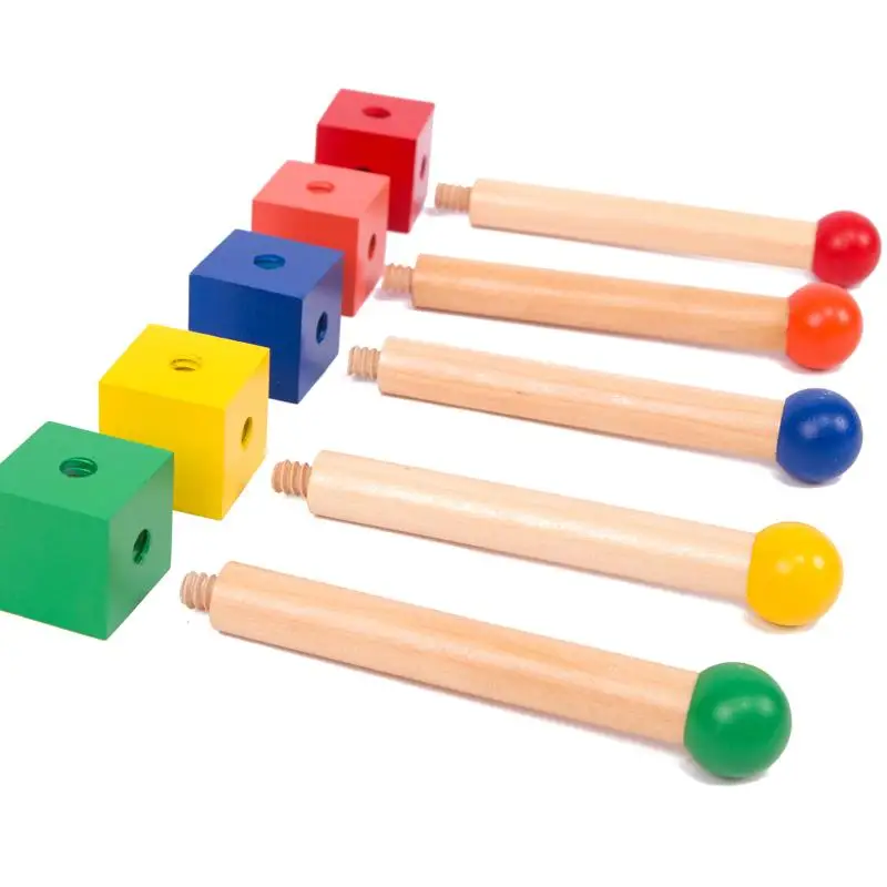 

Wooden Montessori Infant Toys Montessori Hitch Up Exercise Educational Early Learning Toys Juguetes Brinquedos YH1764H