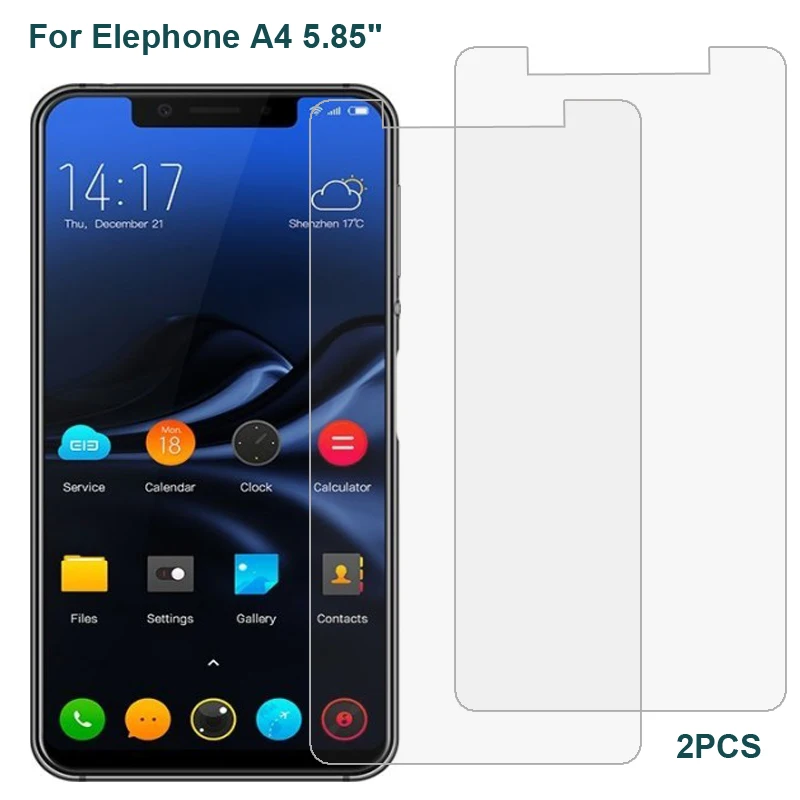 2 шт. для Elephone A4 закаленное стекло 9H Высококачественная защитная пленка