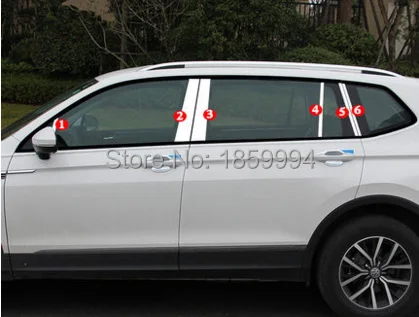 

middle window Chromium Styling trim sticker cover for 2017 - 2020 VW TIGUAN MK2