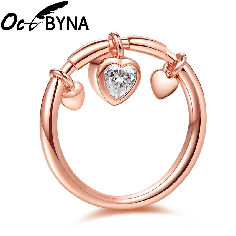 Octbyna новые модные милые дизайнерские Висячие перстни в форме сердца для женщин