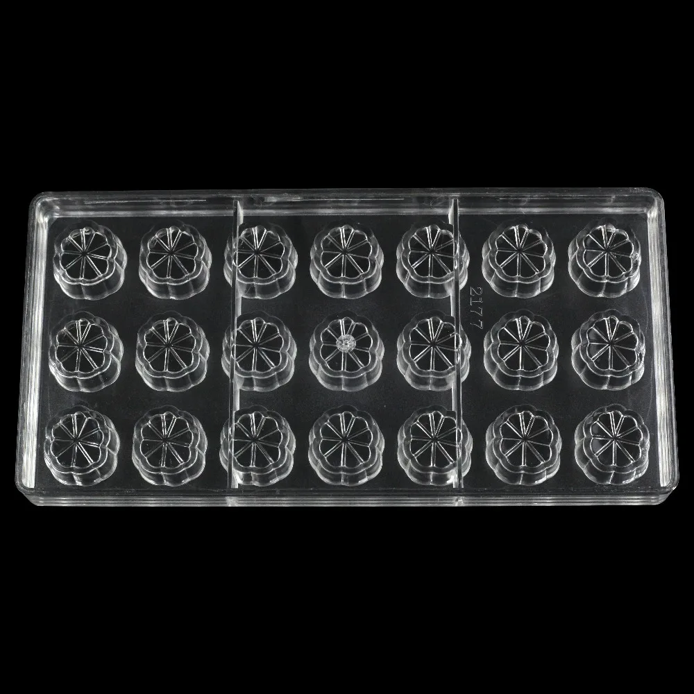 21 отверстие форма цветка Поликарбонат шоколадная для украшения торта DIY