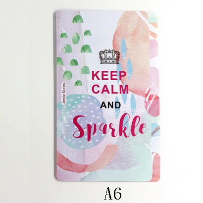 Jamie Notes Fantasy Keep Calm Series A5A6 планировщик разделители для Filofax спиральный блокнот указатель страниц аксессуары канцелярский магазин - Цвет: A6