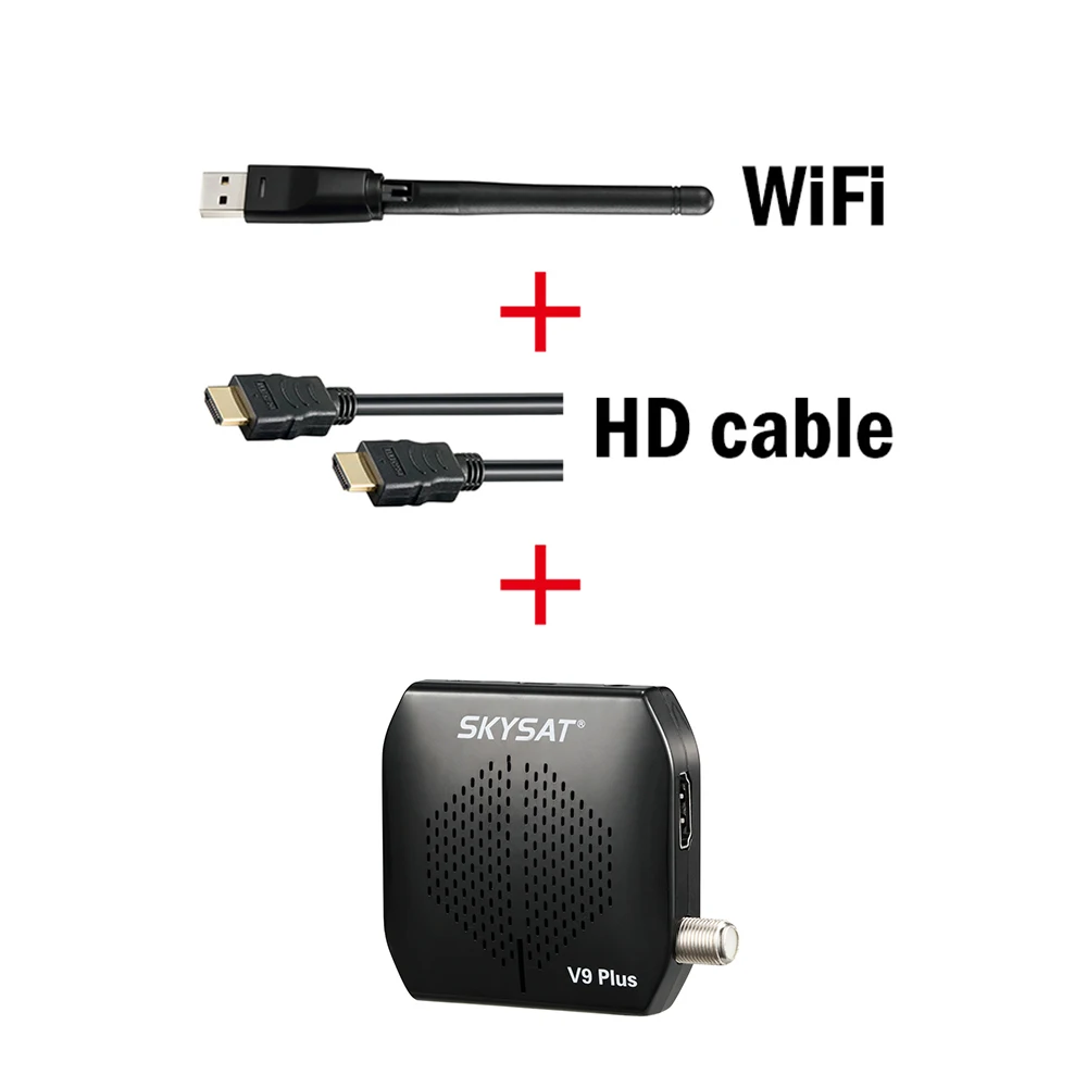 V9 Plus HDMI WIFI Супер Мини DVB-S2 HD спутниковый ресивер поддержка CS cccamd Newcamd powervu Biss WiFi 3g Youtube Dolby AC3 SKYSAT V9 Plus - Цвет: V9 Plus HDMI WIFI