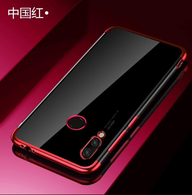 Чехол для Xiaomi Redmi Note 7 модный прозрачный мягкий силиконовый чехол с покрытием