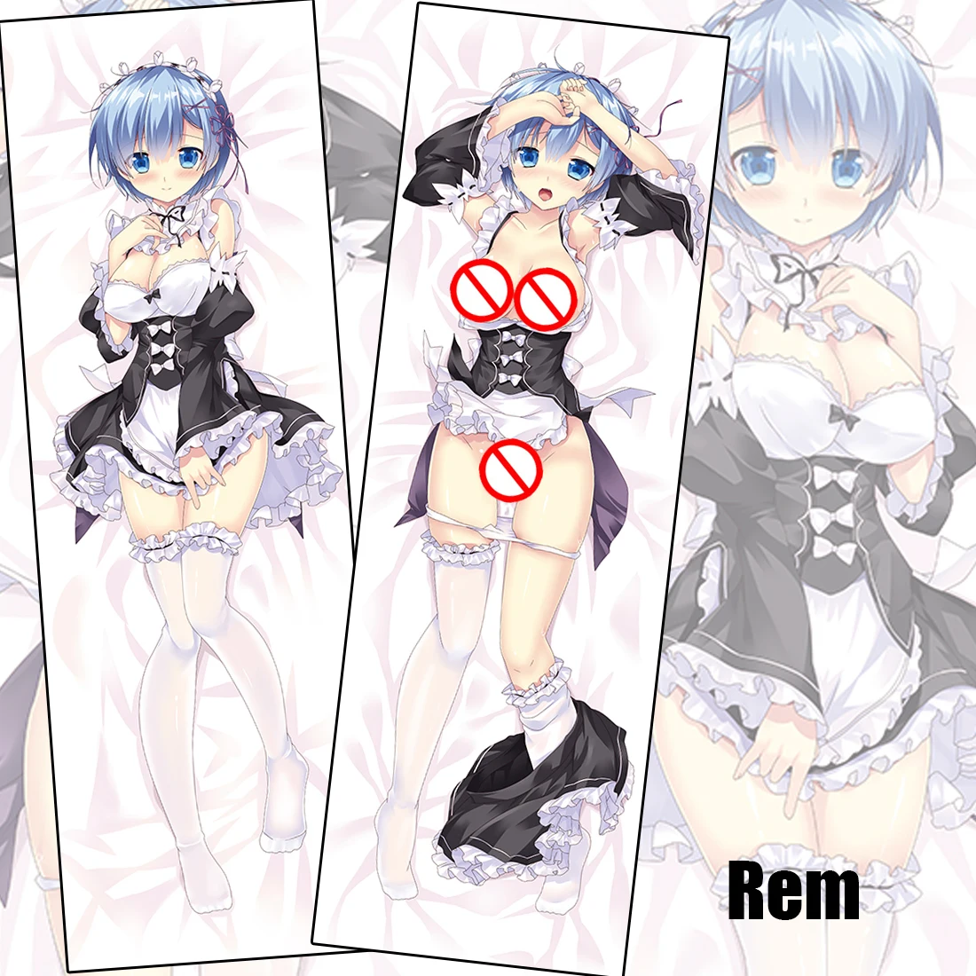Чехол с рисунком из м/ф Re: Zero Hajimeru Seikai Rem|Наволочка| |