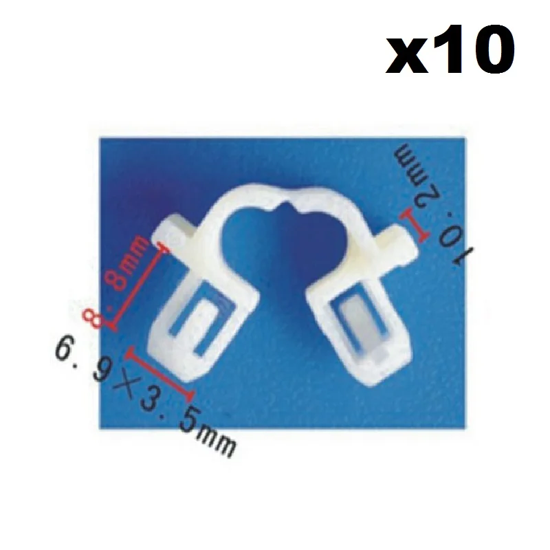 

10pcs For Honda Acura Windshield Washer Rivet Retainer Clip 90652-SB2-023 Water-jet pipe clip
