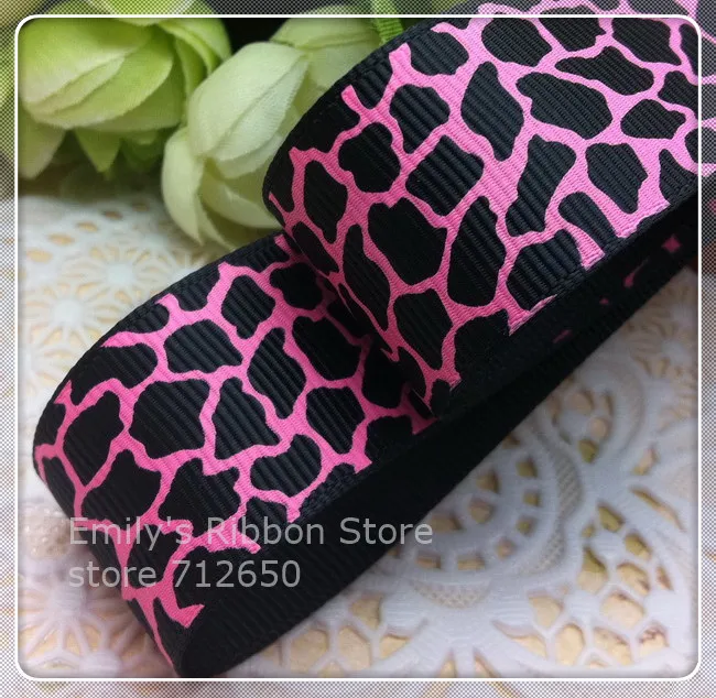 Free shipping 1'' (25mm) Leopard Zebra animal pattern printed ribbon Polyester Grosgrain Ribbon DIY hairbow clothing accessories | Дом и