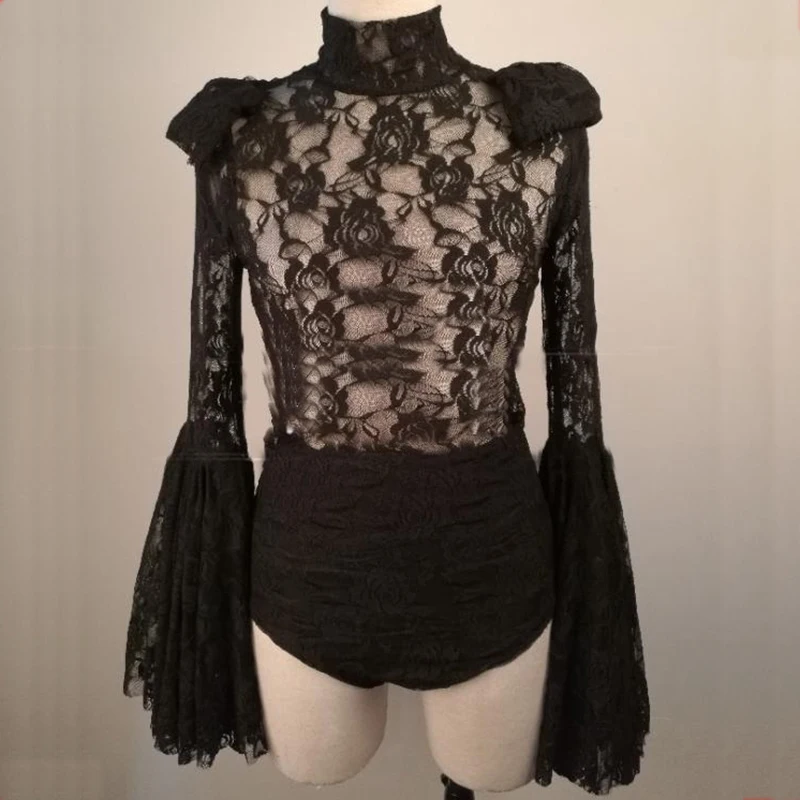 2018 Новый черный Джаз сценический трико для певцов женщин dj Женская певица одежда