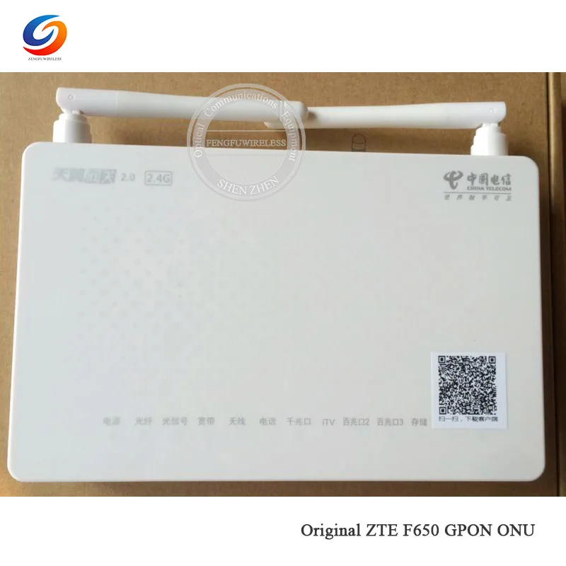 Лучшая цена zte F650 1GE+ 3FE+ 1POTS+ USB+ wifi 2,4G Внутренняя антенна GPON ONT ONU маршрутизатор модем английский firewire