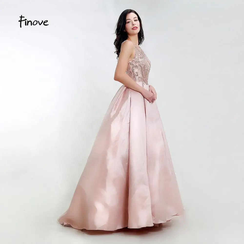 Finove Роскошные платья цвета шампань для выпускного вечера 2020 Robe de soiree с О образным