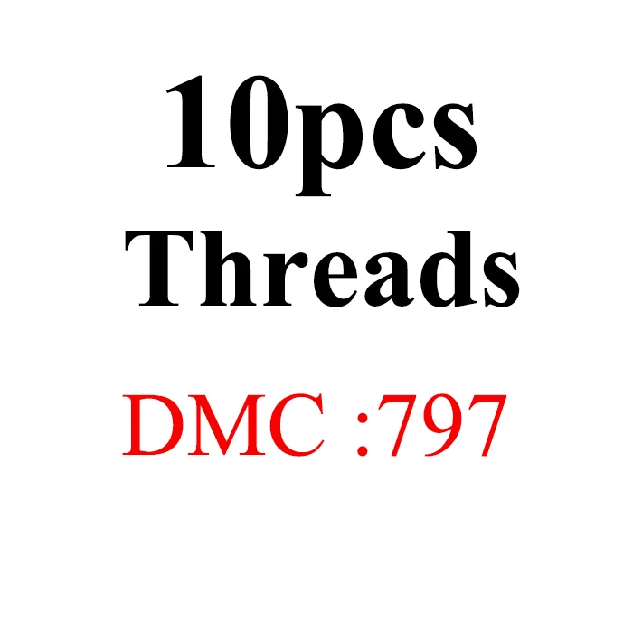 10pcs-DMC797 JOY SUNDAY, DMC776-818, многоцветные, 10 шт., 1,2 м, нитки для вышивки крестиком, хлопковое шитье, моток пряжи, нить для вышивки, набор нитей для вышивки, сделай сам, швейное ремесло - Цвет: 10pcs-DMC797