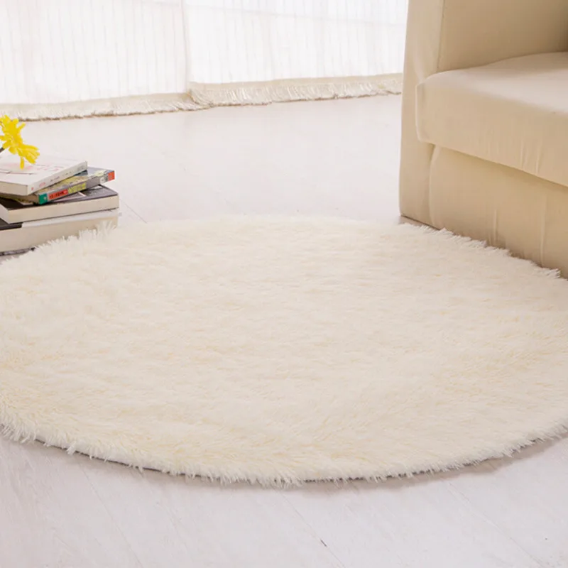 Бесплатная доставка Нескользящие плотные большие круглые напольные ковры 100*100*4 5