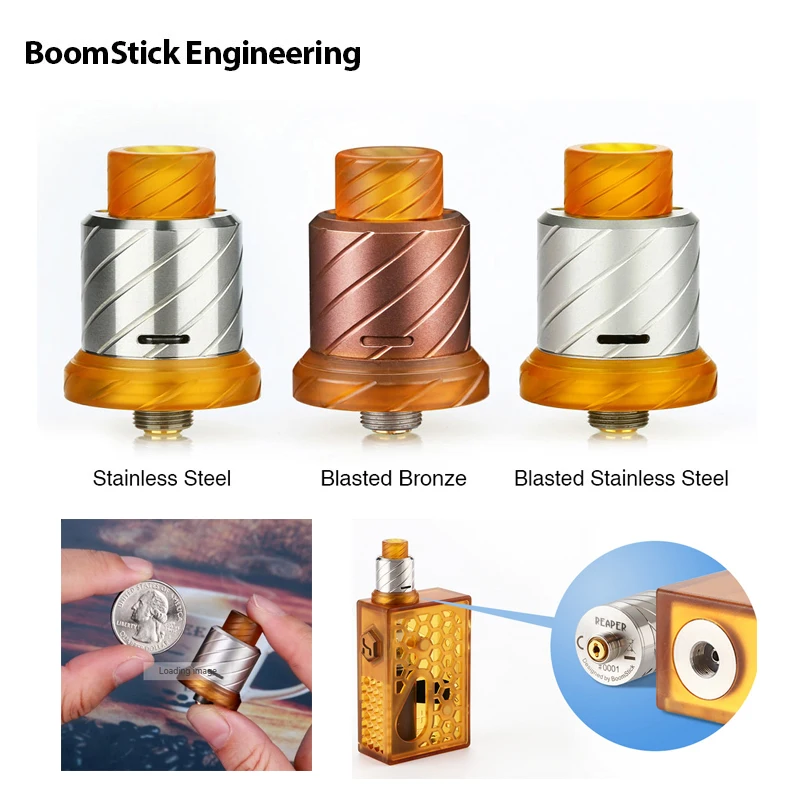 Итальянский инженерный жнец BoomStick 18 мм RDA с BF штифтом нижняя подача для Squonker