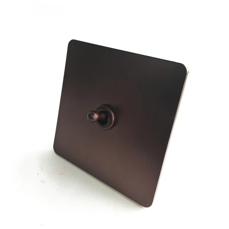 Ретро Темный Бронзовый античный металлический стержень настенный выключатель с