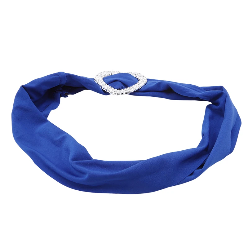 Lycra Leading Knot Chair Belt Royal Blue Spandex With Heart Buckle Universal Wedding Decoration | Дом и сад