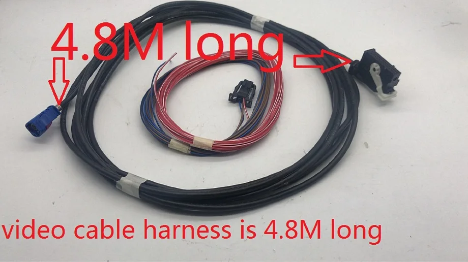 1 harness CHESHUNZAI RGB заднего вида камера RVC жгут для VW Scirocco Beetle RCD510 RNS510 RVC 18D/56D 980 551 - Цвет: 1 harness