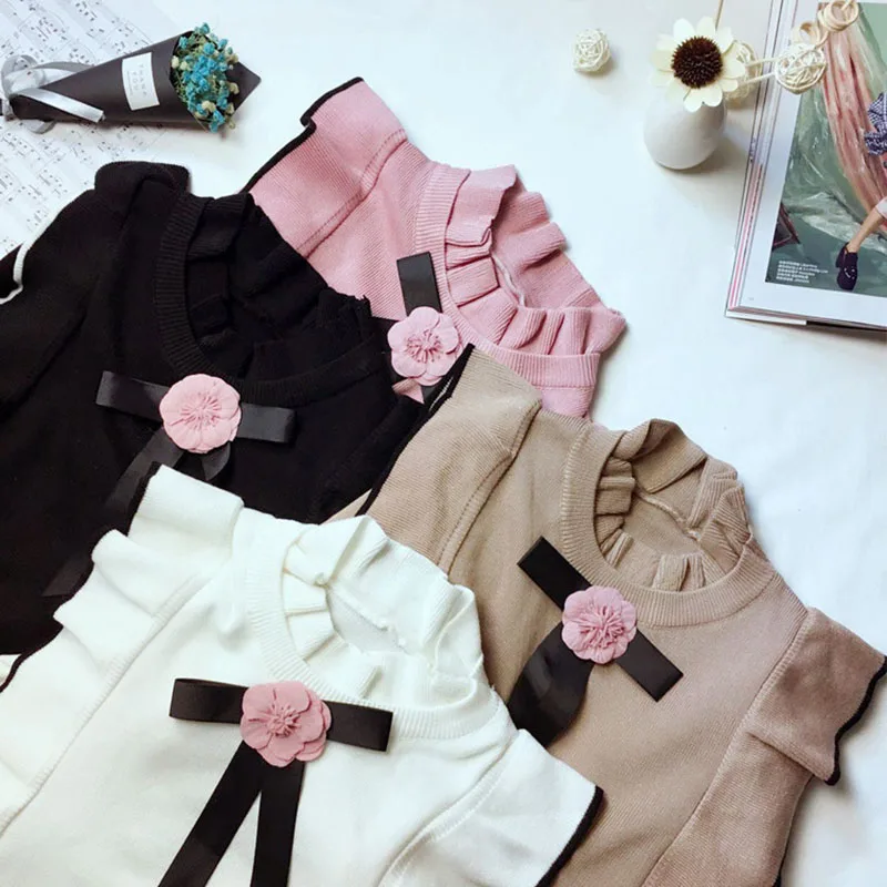 Женское Повседневное платье-свитер вязаный пуловер с длинным рукавом и высоким