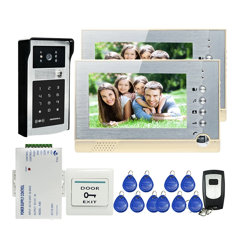 Бесплатная доставка Новый 7 &quotЖК экран рекордер видеодомофон дверной телефон