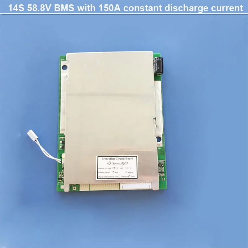 Литий ионный аккумулятор 14S 58 8 в литий полимерный BMS с постоянным током 18650 а для