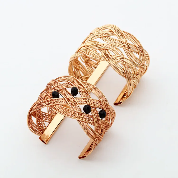 Популярные металлические браслеты простой и модный кросс-многоярусные