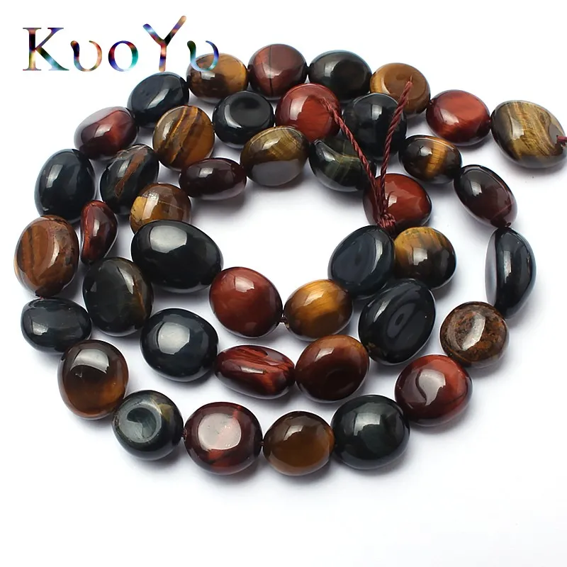 Mixed Tiger Eye 8-10 мм естественный неправильной формы Амазонит Апатит Ларимар кварц драгоценный камень бусины Свободные каменные бусины для самостоятельного изготовления ювелирных изделий браслет 15" - Цвет: Mixed Tiger Eye