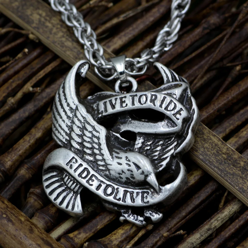 Biker eagle pendant Live To Ride Necklace Pendant Titanium high quality Jewelry | Украшения и аксессуары