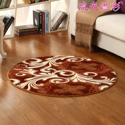 Simple round carpet bedroom coffee table living room bedside blanket coral velvet yoga mat computer chair swivel rug | Дом и сад