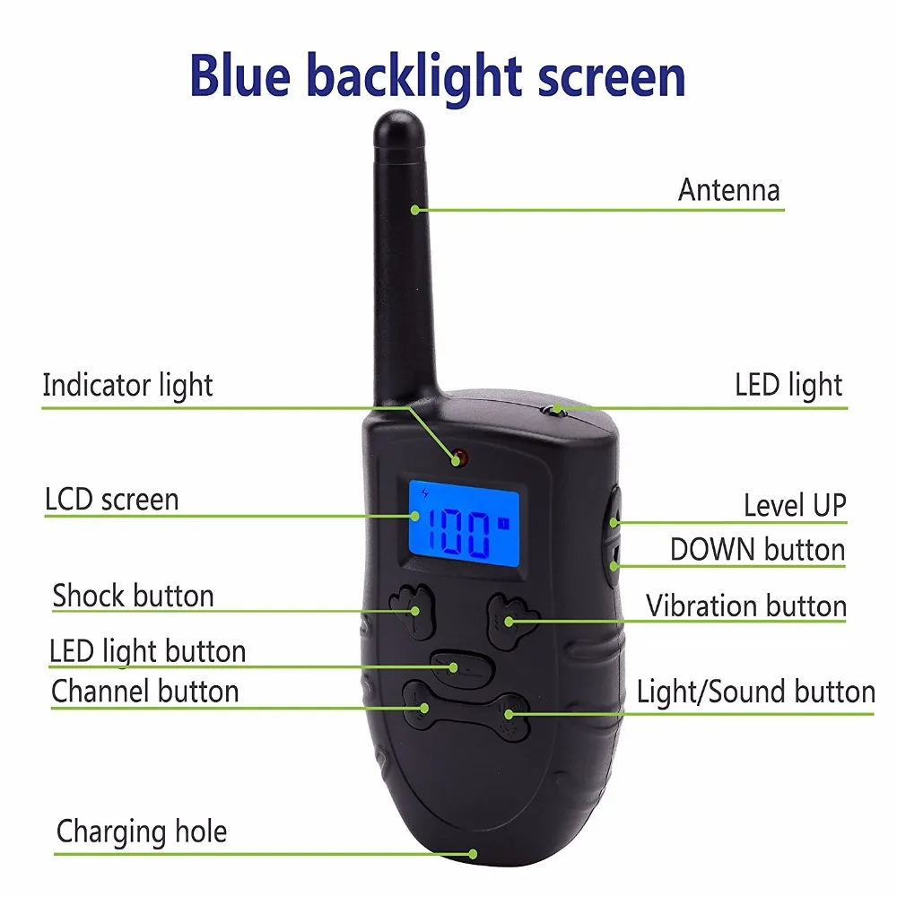 Deirstyle ошейник для дрессировки собак с дистанционным управлением 300 м