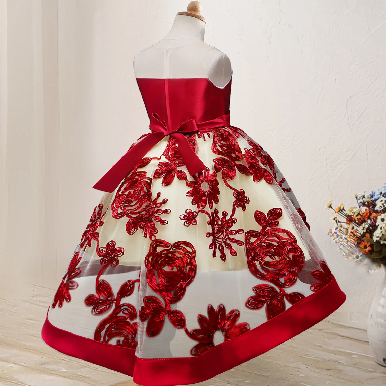 2019 летнее платье для девочек детское принцессы свадебной вечеринки костюм с