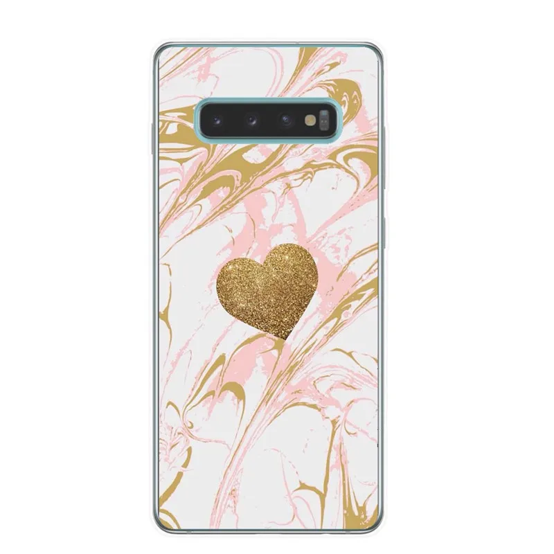 Чехол с мраморным цветочным узором для Samsung Galaxy S5 S6 S7 Edge S8 Plus S9 plus S10 Lite S10E чехол