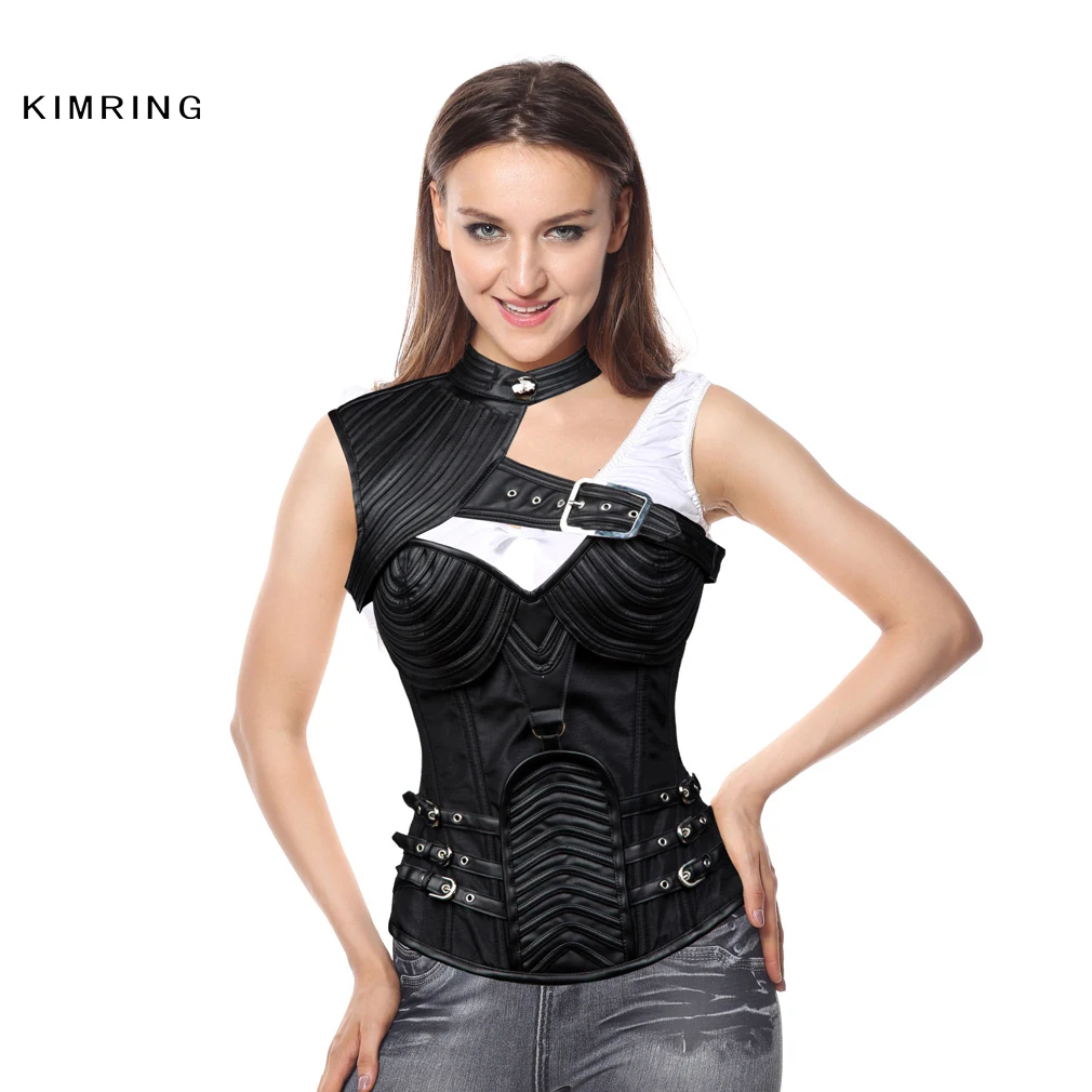 Женский винтажный корсет Kimring черный бронированный большого размера со