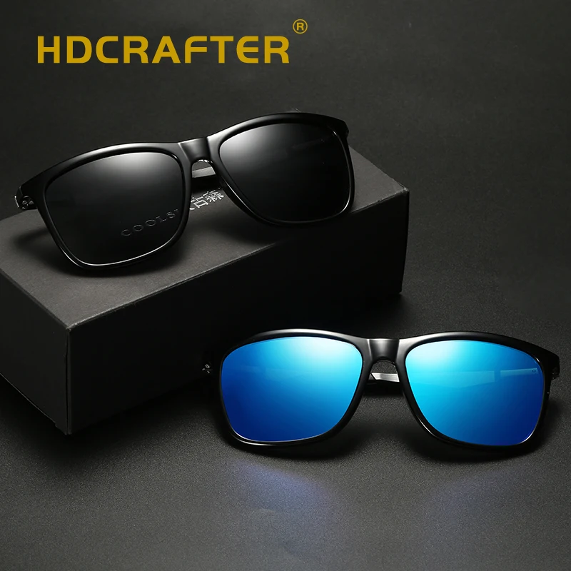 HDCRAFTER Для мужчин s квадратные очки Поляризованные Вождения Солнцезащитные для UV400