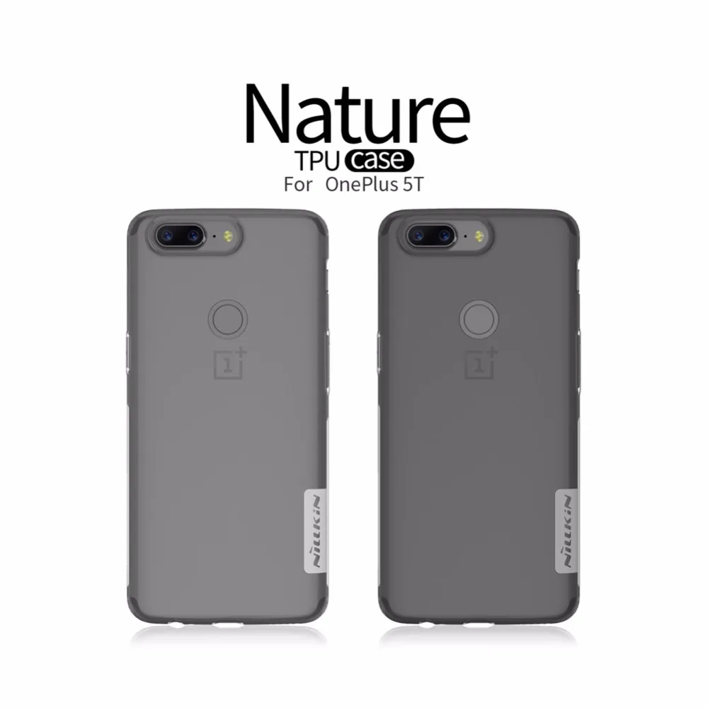 oneplus 5t case cover 6.01 inch NILLKIN Nature Transparent Clear Soft silicon TPU Protector one plus 5 t |