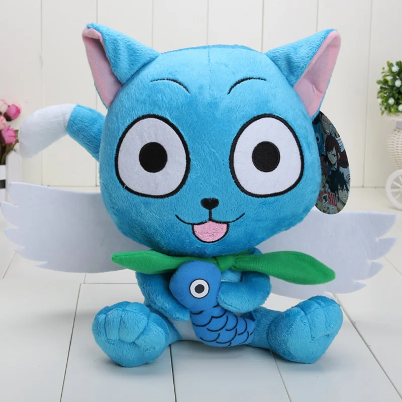 

Японское аниме мультфильм фея хвост счастливая плюшевая игрушка искусственная игрушка 23 см для детей на день рождения