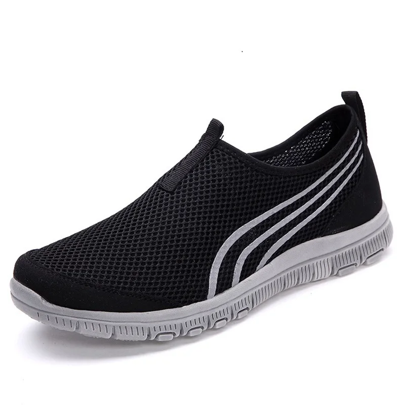 FB002-black LEMAI Для мужчин обувь модные tenis feminino светильник туфли из дышащего сетчатого материала; женская обувь на каждый день; Женские кроссовки быстрая - Цвет: FB002-black