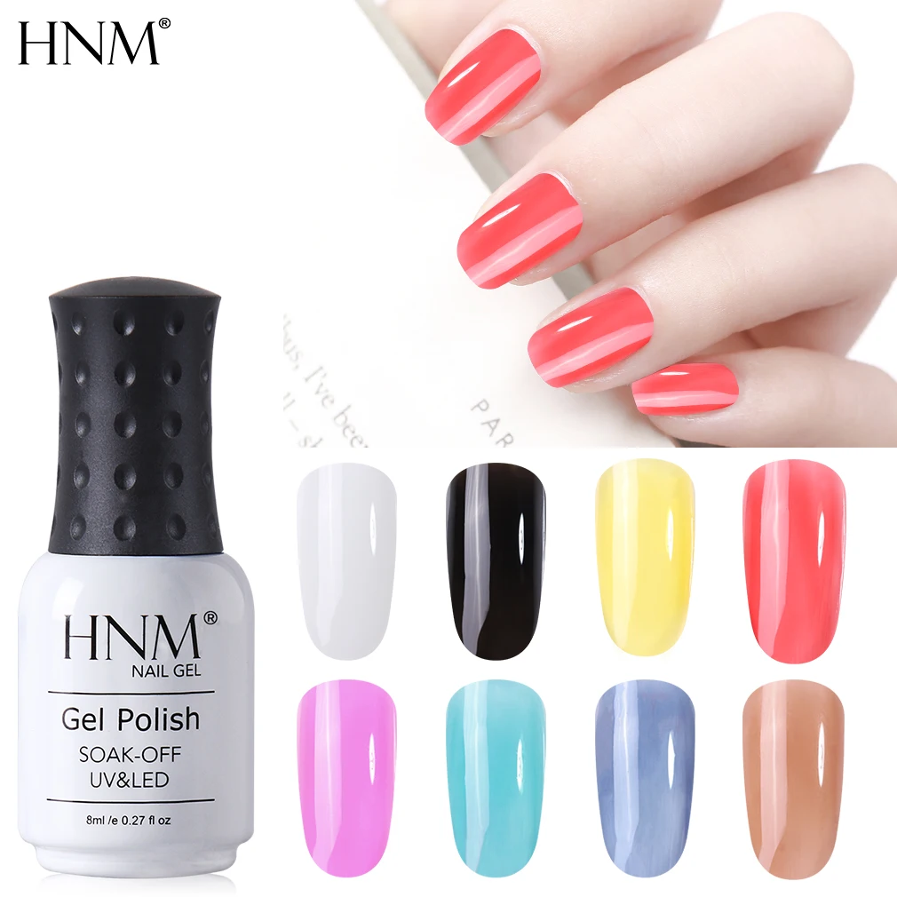 HNM 8 мл Набор подарочных коробочек замочить от чистого дизайна ногтей УФ