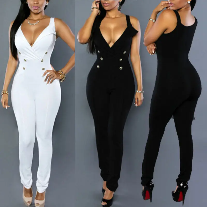 Женский комбинезон без рукавов Облегающий клубная одежда|bodycon jumpsuit romper|bodycon