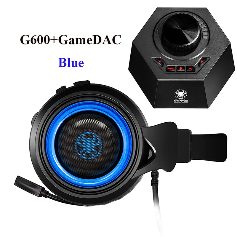 Blue PVC package PLEXTONE G600 GameDAC Игровые наушники шлем Стерео ПК гарнитура проводные USB геймерские наушники с микрофоном для компьютера ноутбука - Цвет: Blue PVC package