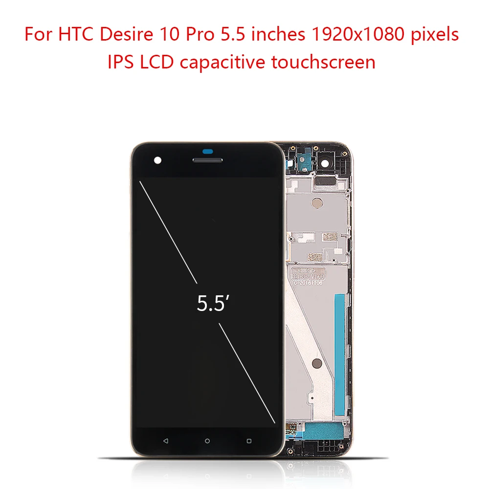 Оригинальный дисплей 5 дюйма для HTC Desire 10 Pro ЖК с сенсорным экраном рамкой и