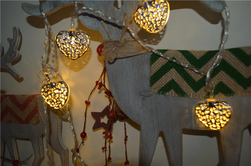 5M 20 светодиодная гирлянда из железа в виде сердца и Марокко вечерние подарок на