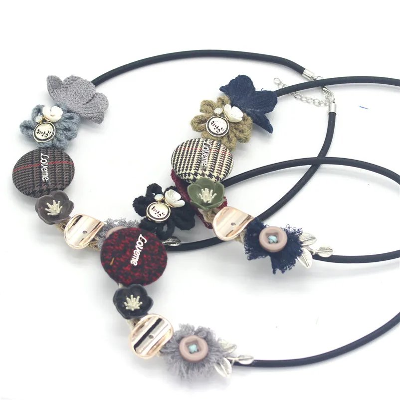 ADOLPH Extendy новинка ручная работа ткань цветок лист ожерелье-чокер любовь новые