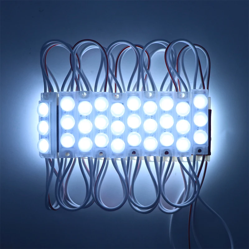 

SZYOUMY LED Mini Module 2835 SMD Waterproof 3 LED Injection Lens LED Sign Advertising Backlight DC12V For Make UP Mirror