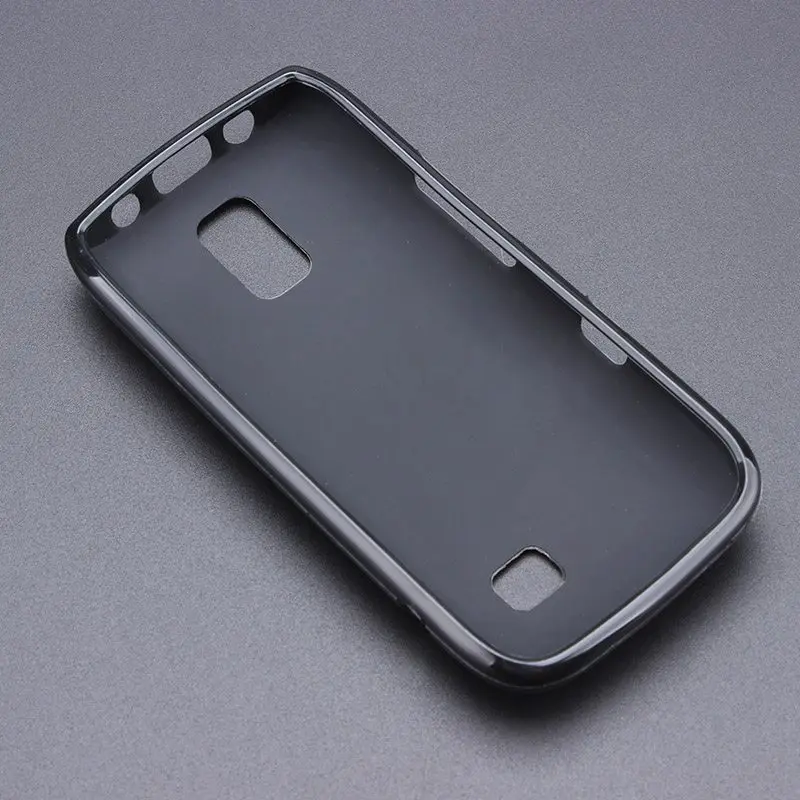 Черный гелевый ТПУ тонкий мягкий анти Лыжный чехол задняя крышка для Nokia Asha 308 3080